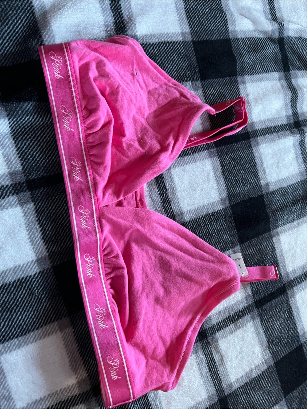 NWT PINK Victoria's Secret Bralette with Logo Elastic Band